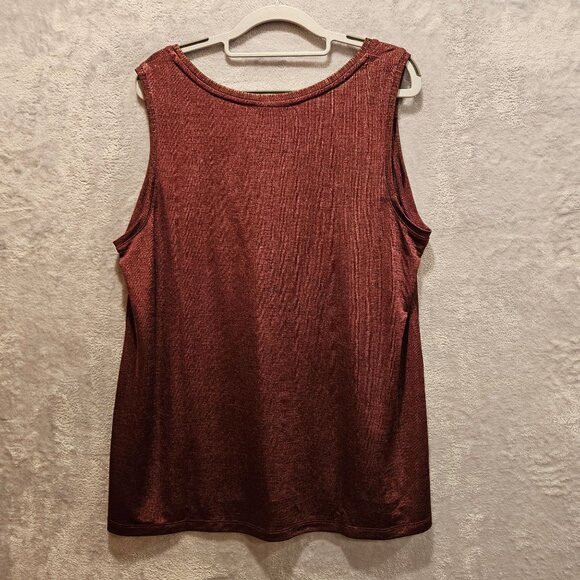 Susan Graver Cardigan tank set top Set Womens 1X Red Pocket Open Long Sleeve - Picture 4 of 14